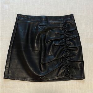 MINKPINK Black Ruched Pencil Mini Skirt